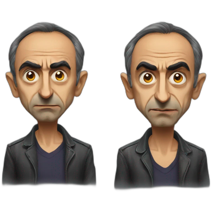 Eric Zemmour angry &and caricatural emoji