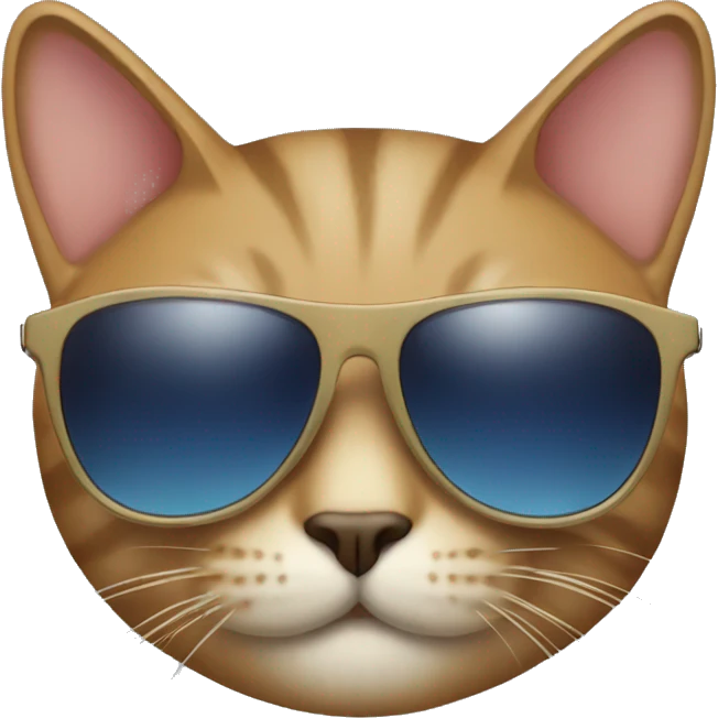 Cat with sunglasses emoji