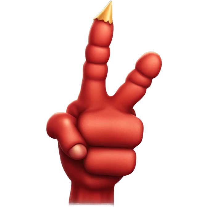 The devil's hand gives a thumbs up emoji