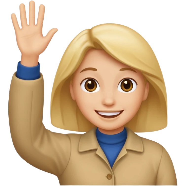 Person waving emoji