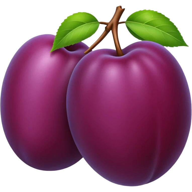 oval-shaped plum emoji
