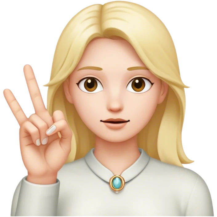 Mais avec annulaire et majeur levé emoji