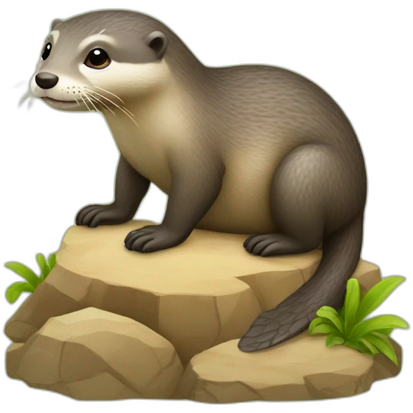 loutre sur tortue emoji