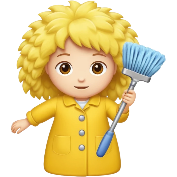 duster cleaner in kitchen emoji