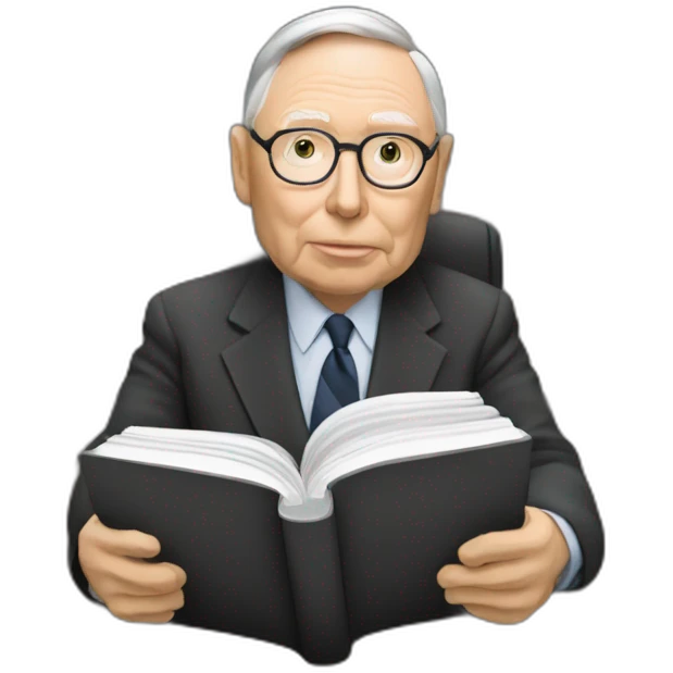 charlie munger reading a book emoji