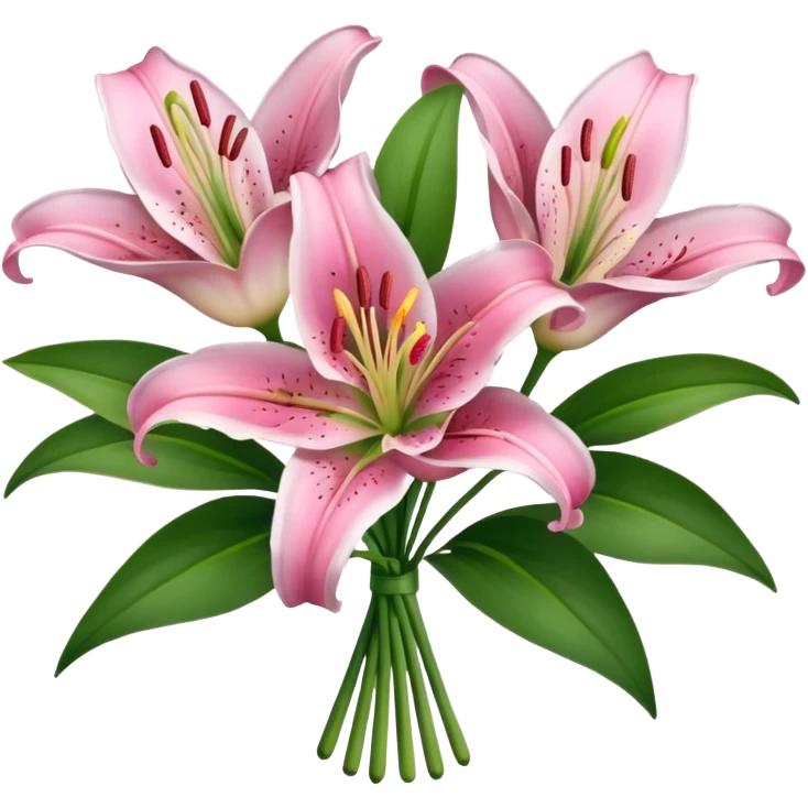 pink lily bouquet emoji
