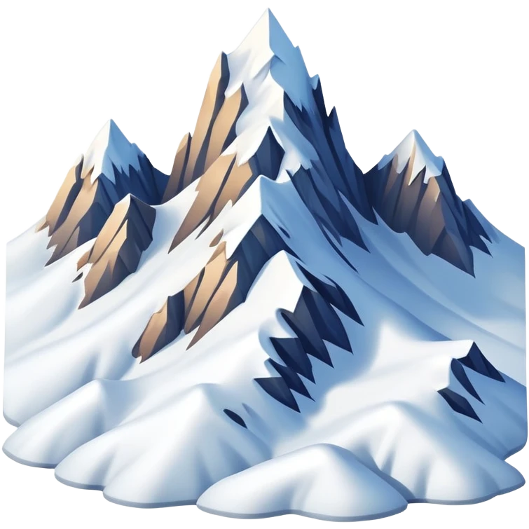 Alpine mountains with snow emoji
