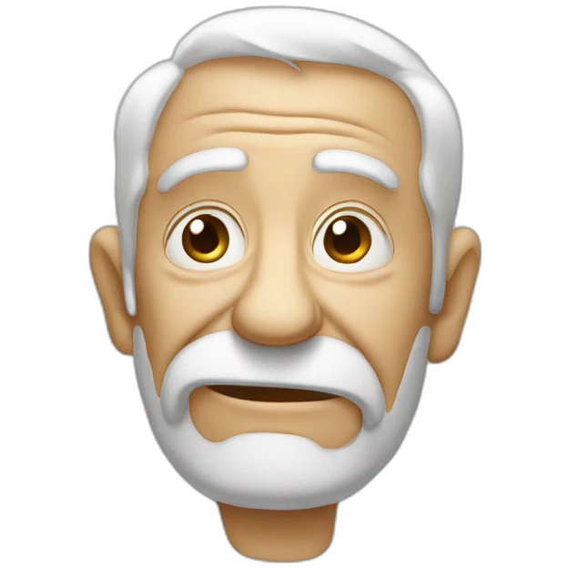 Happy sad old man même emoji