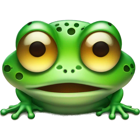 frog emoticon green modern high technologi sunset emoji
