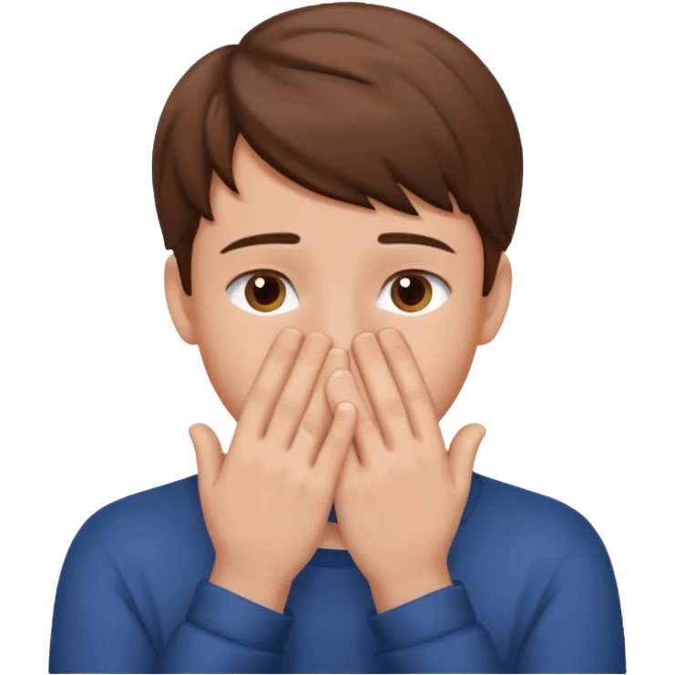 Create a shyness imoji Boys imoji Boys imoji hand in face hand in full face emoji