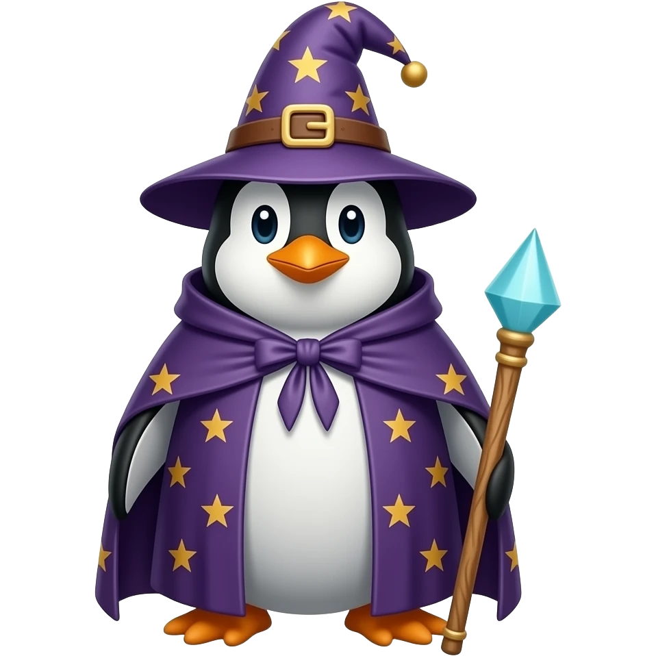 Penguin Wizard emoji