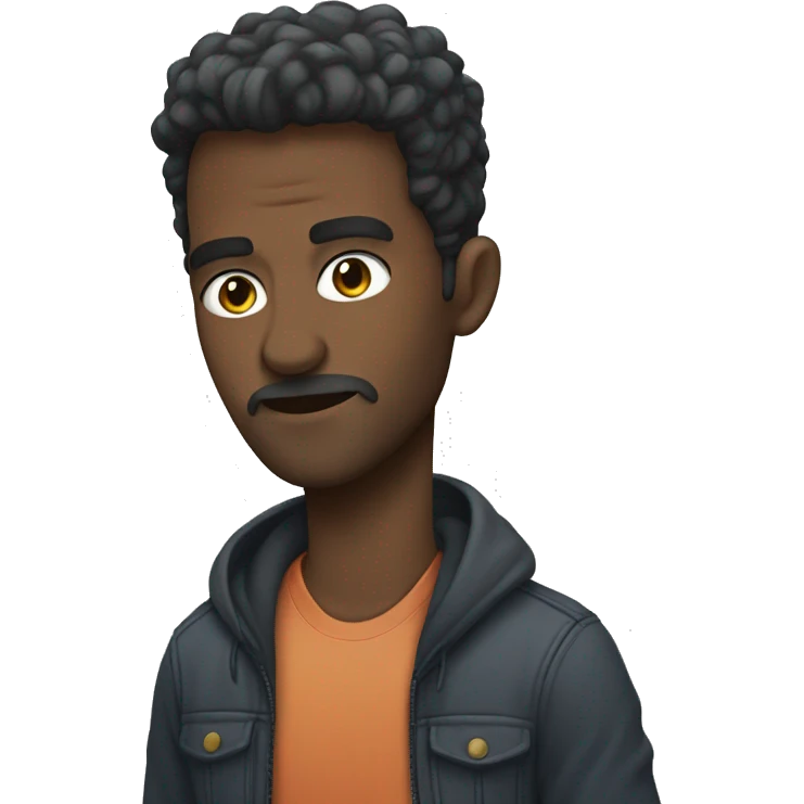 Persona con goma de mascar emoji