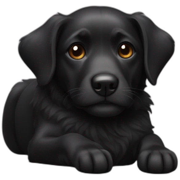 black dog laying on his back emoji