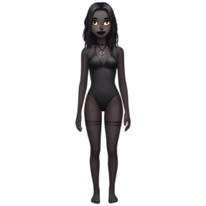 Goth girl in swimsuit emoji