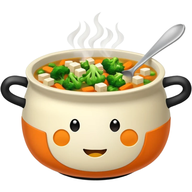Tofu and veggie soup  emoji