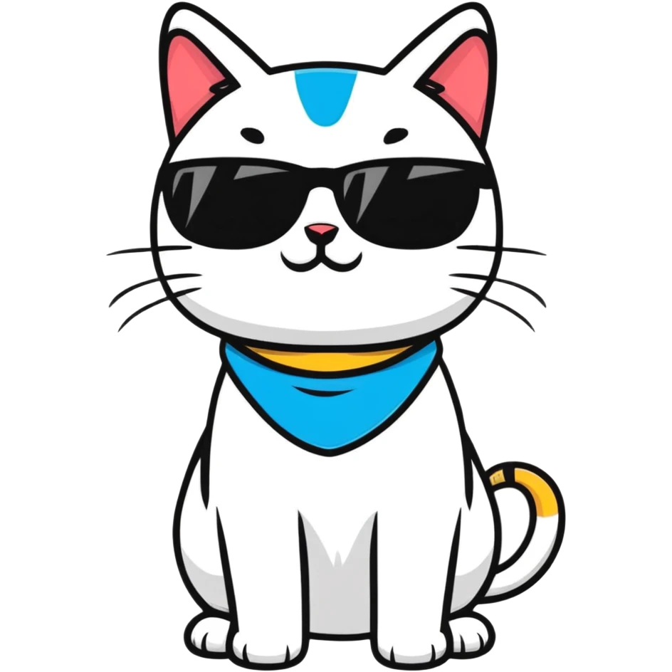 Cat with sunglasses emoji