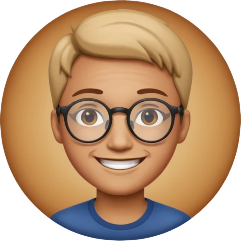 yuvarlak gözlüklü insan emoji