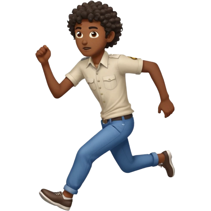 Make a dirt Indian with a shirt fro curly hair getting chased by the cops. Make the Indian skinny too emoji