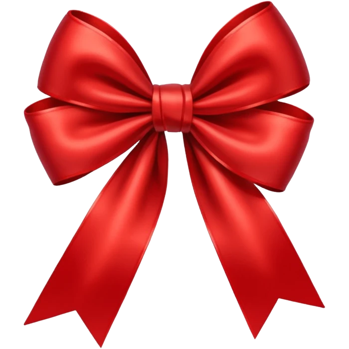 simple red bow emoji