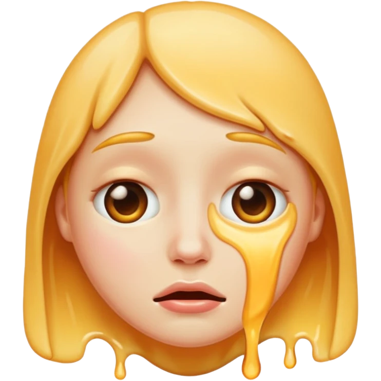 Melting flat face  emoji