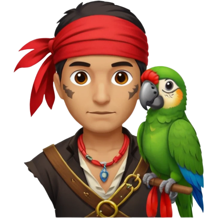 pirate and parrot emoji