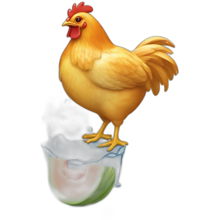 Poulet et melon d’eau emoji
