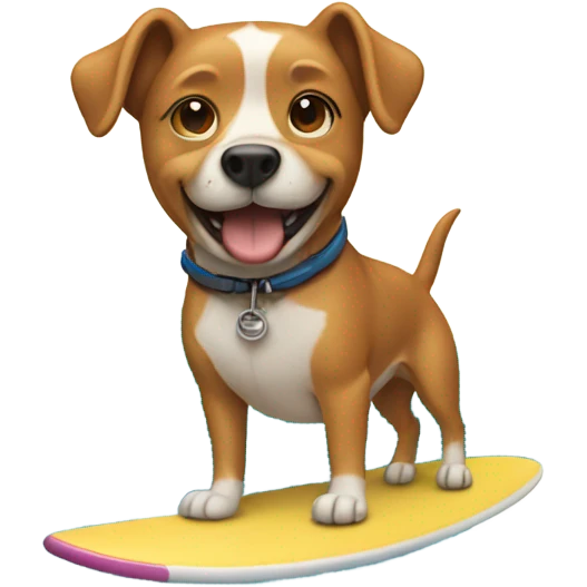 Dog Riding Surfboard emoji