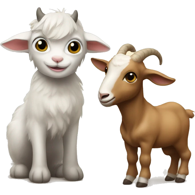 Kitten and goat emoji