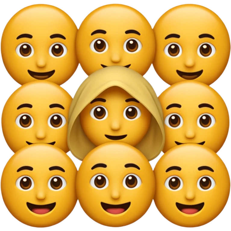 cübbe giyen takkeli skallı bir insan emojisi emoji