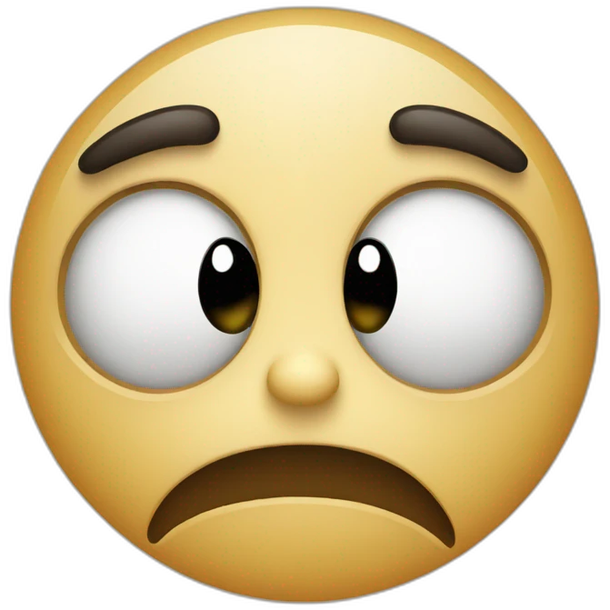 miserable face emoji