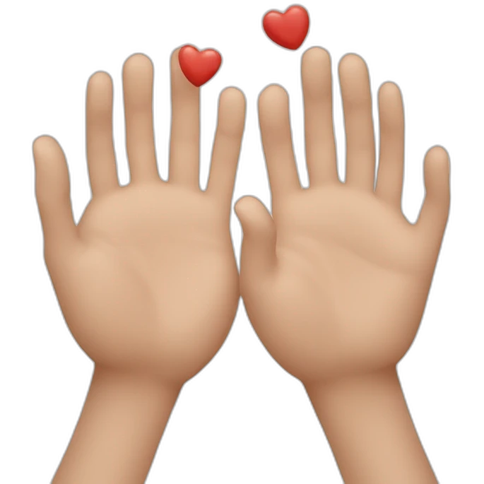Cœur avec les mains emoji