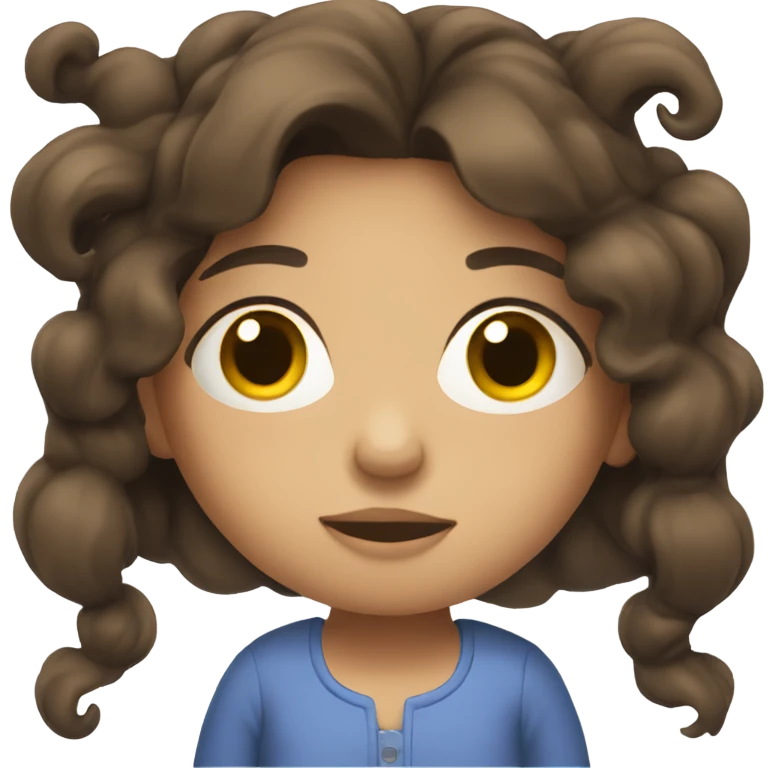 Brunette girl sleeping emoji