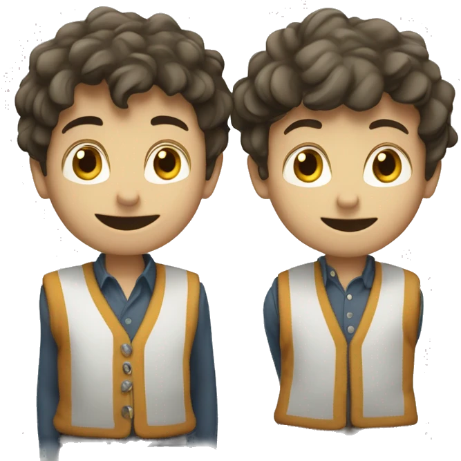 Deux garçons ami blanc emoji