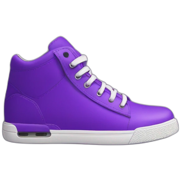 purple sneaker shadow still life emoji