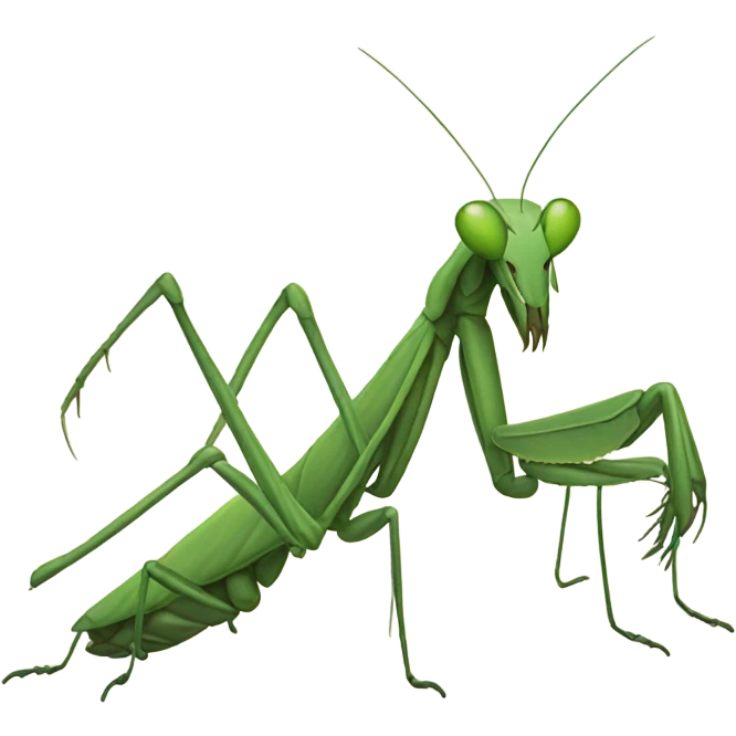 A praying mantis  emoji