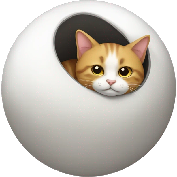 the cat curled up into a ball emoji