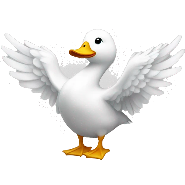 like white duck wing emoji