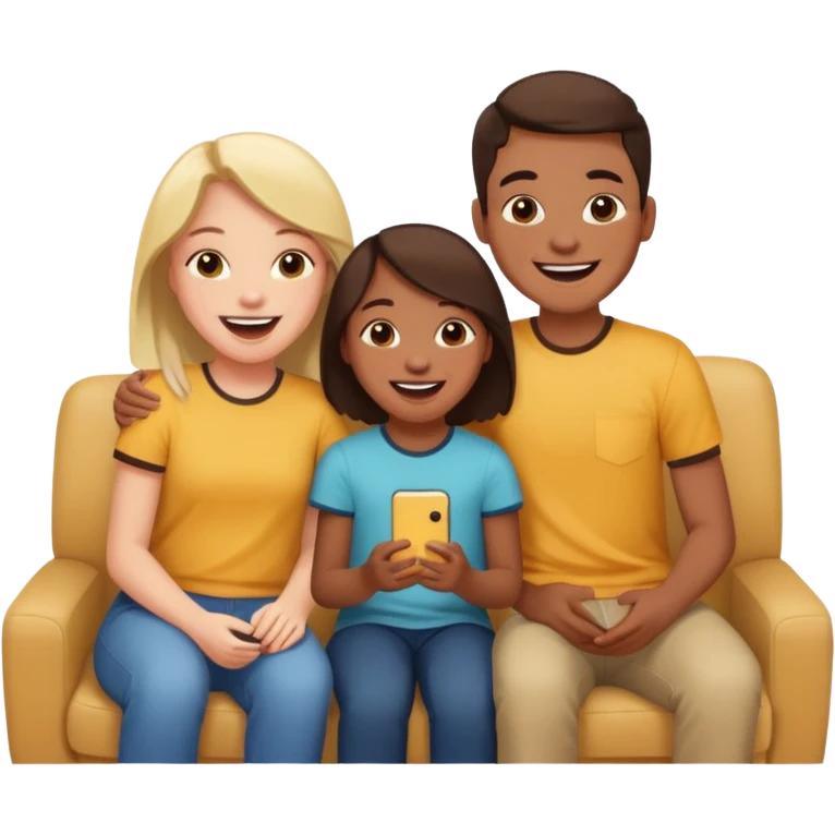 siblings sharing in a living room emoji