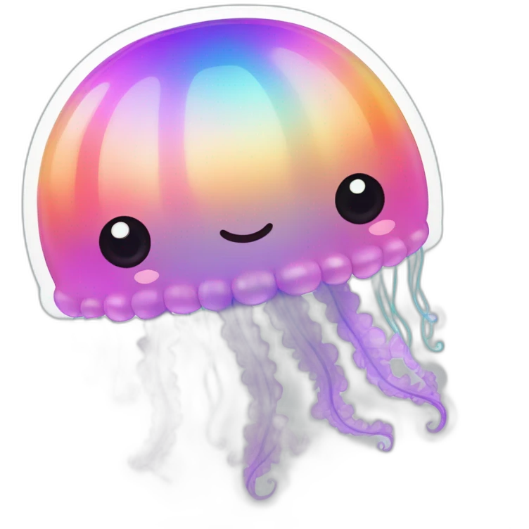 Jellyfish arc en ciel emoji