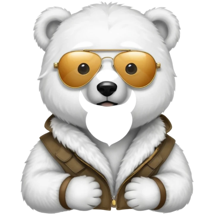 baby Polar bear with aviators emoji