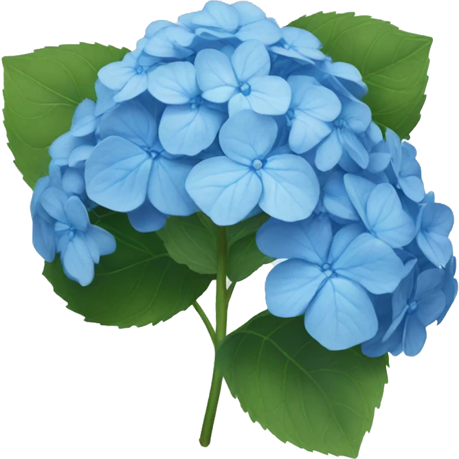 blue hydrangea  emoji