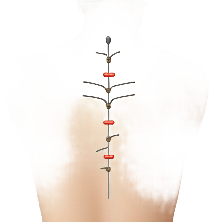 Acupuncture needles on lower back emoji