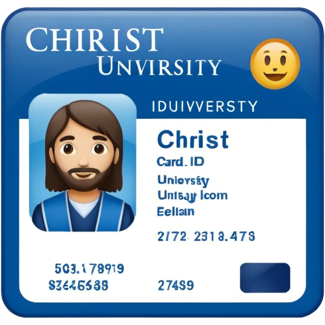generate an ios genmoji of a college id card that says "CHRIST UNIVERSITY ID" emoji