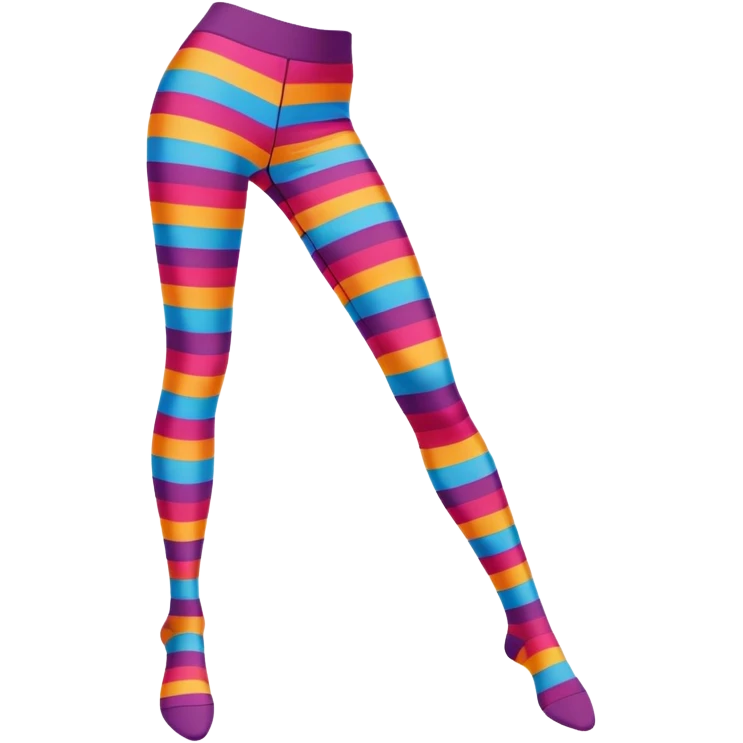 Striped colored tights emoji