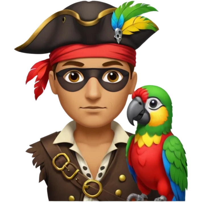 pirate and parrot emoji