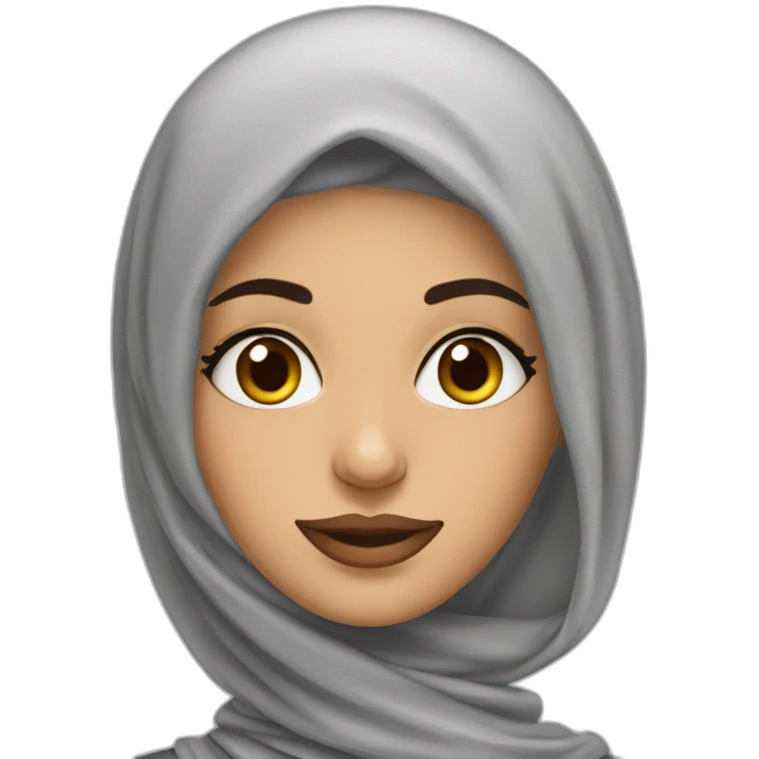 Femme arabe voilée maquillée emoji