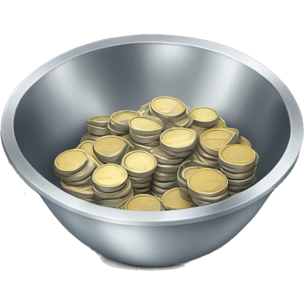 bowl of silver coin emoji