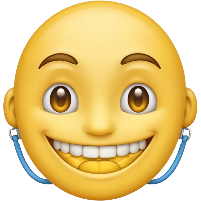 Emoji avec un appareil dentaire  emoji