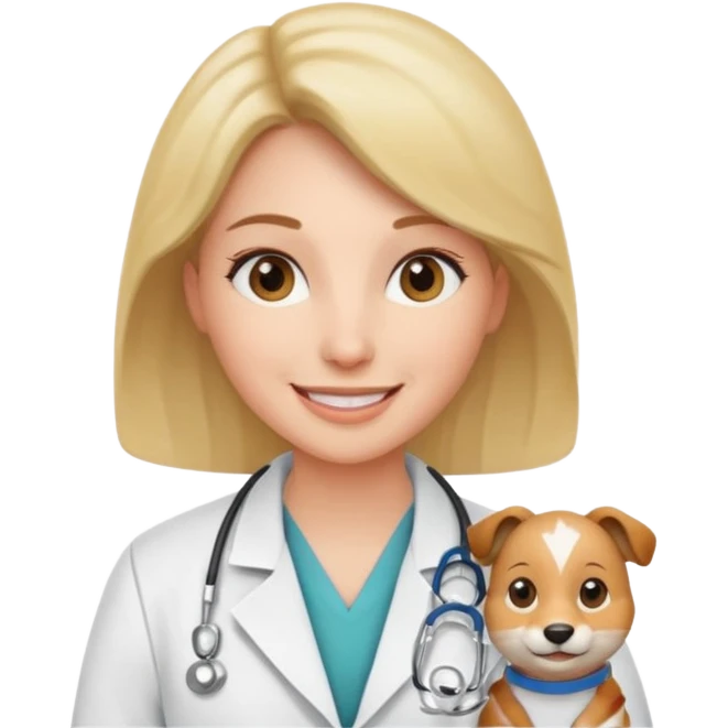 animal vet doctor woman emoji