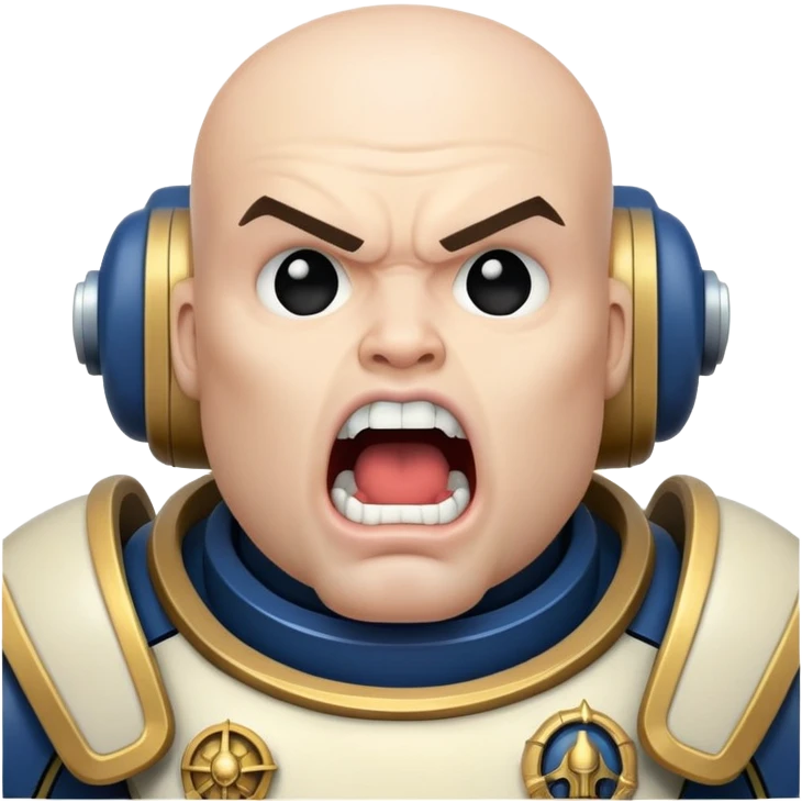 curious space marine wit open mouth emoji